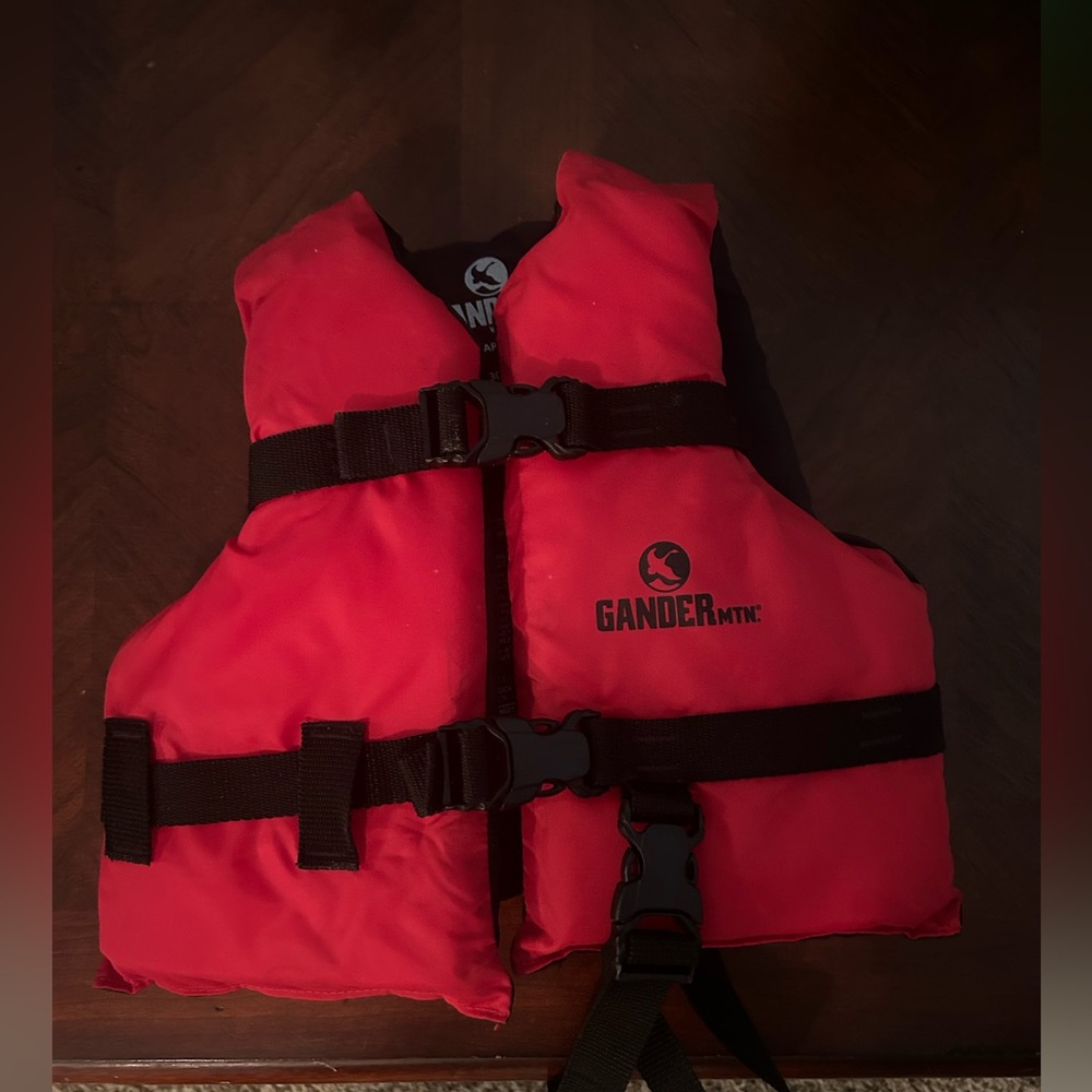Child’s Red Gander mountain life vest.